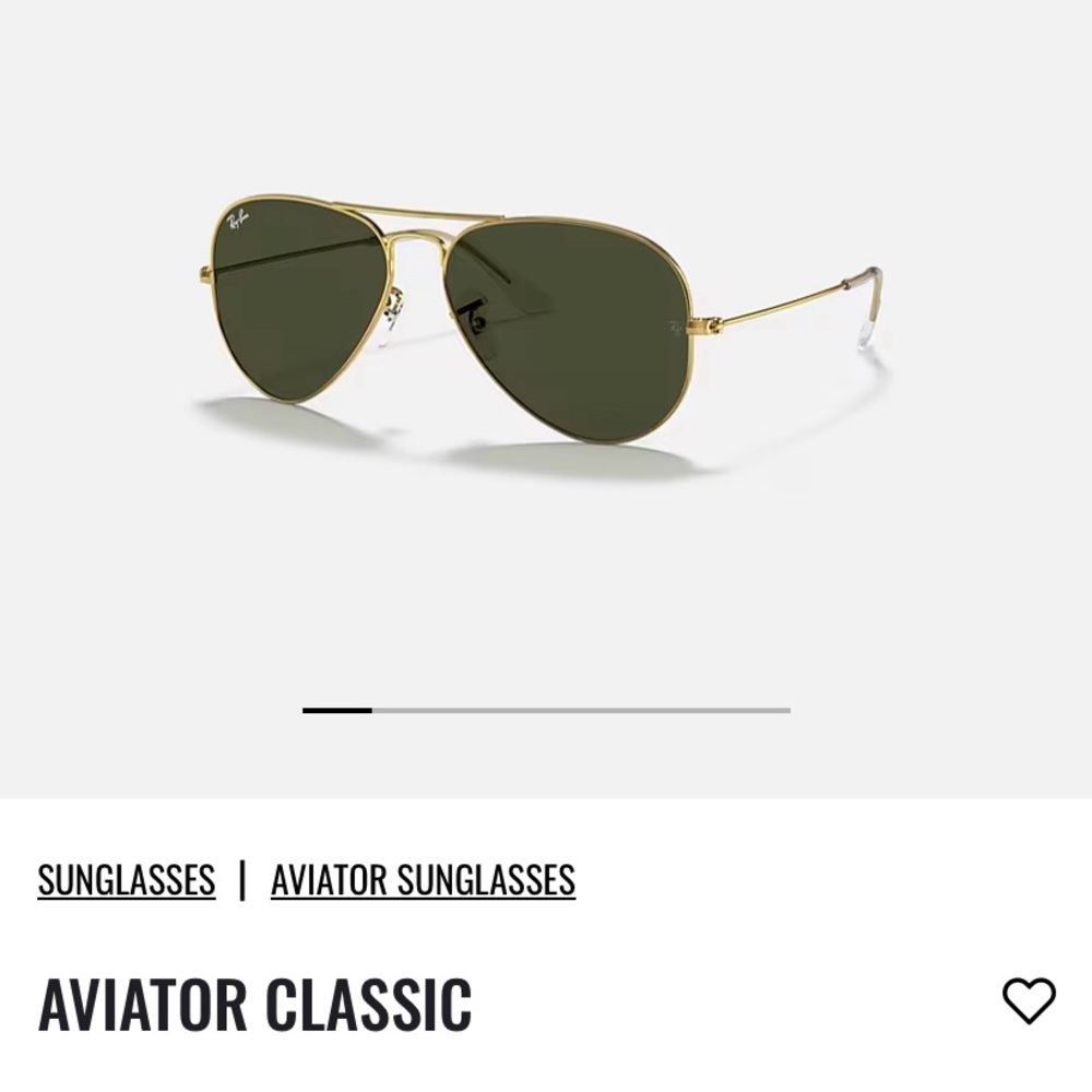 Ray-Ban Classic Aviators 58-14 mm Green Gold (non-polarized)